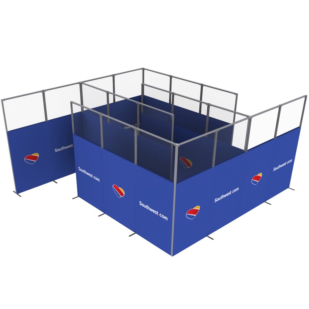 QSEG Queue S Shape — 4 Row / Printed with 28in Clear Window